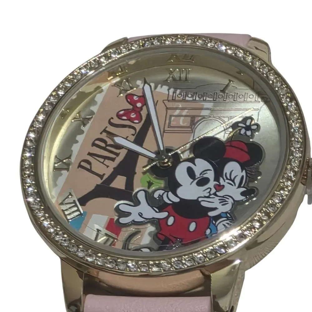 Disney Collectable Tin With Mickey & Minnie Mouse Watch